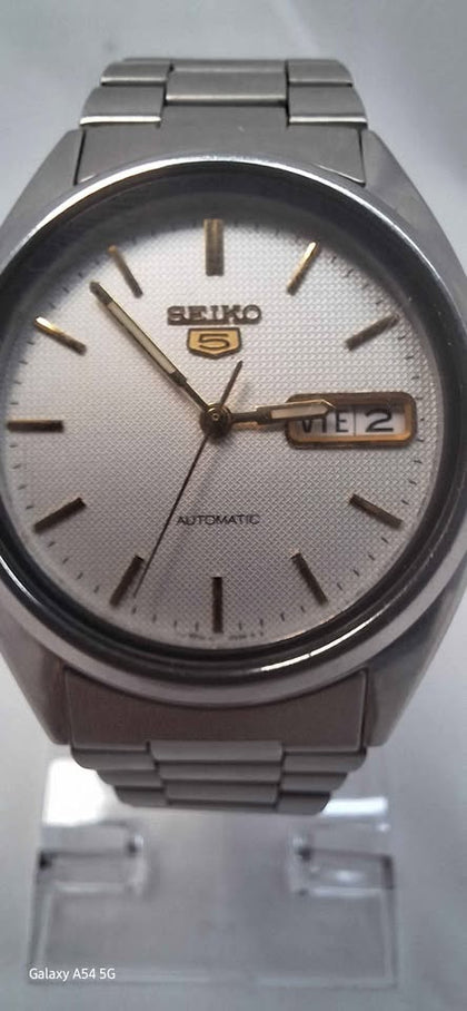 Seiko 5 7S26-0480 Men's Automatic Day/Date Watch With Seiko Steel Bracelet - Unboxed