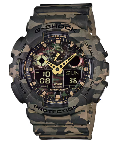 Casio G-Shock GA-100 5081 Camouflage Watch ( 24 Month Warranty)