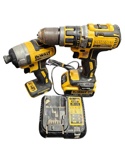 DeWalt Brushless Cordless Drill & Driver Set with 4.0Ah battery and charger