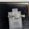 9ct White Gold Ring With Clear Stones - 2.16G - Size  L - Hallmarked
