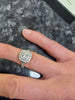 18K White Gold 1.30CT Halo Engagement Ring size J 1/2