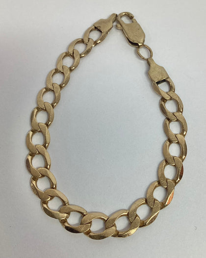 9ct yellow gold curb Bracelet 6”