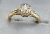 9ct Gold Diamond ring Size N