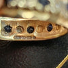 9ct Yellow Gold Eternity Ring with Blue & Clear Stones -  Size Q - 3.12g - Hallmarked