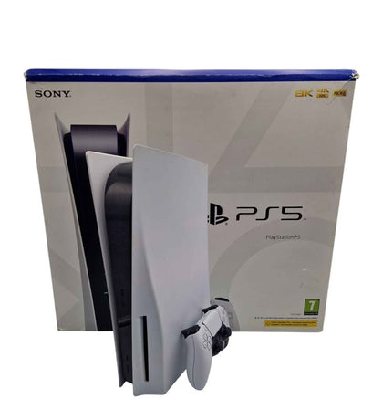 Sony PlayStation 5 Disc Edition, 825GB - Includes All Cables, 1x White Controller (Boxed)