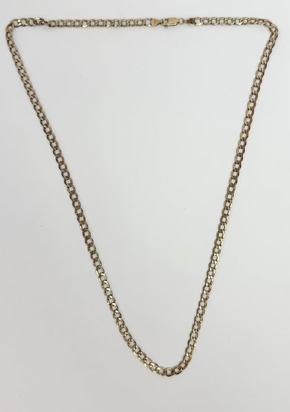9ct yellow gold curb chain 24