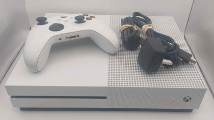Xbox one S console 500GB white with pad and HDMI unboxed ** has some marks ref pic **