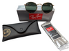 RAYBAN  ROUND METAL SUNGLASSES BOXED WITH SOFT CASE & BOOKLET PRESTON STORE