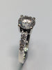9CT White Gold cz Ring  - Size N