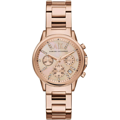 Armani Exchange AX4326 Watch - rose gold, ladies watch.