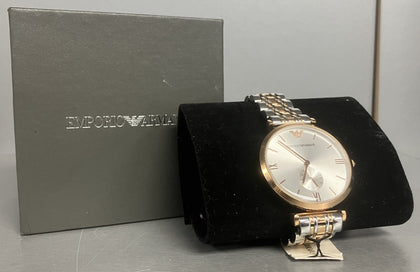 Emporio Armani AR1677 Rose Gold and Stainless Steel Ladies Watch