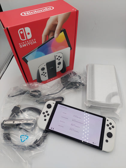 Switch Console, 64GB OLED + White Joy-Con, Boxed ** Like New**