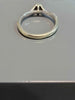 9ct White Gold Ring with Clear Stones - 3.11G - Size O. Hallmarked