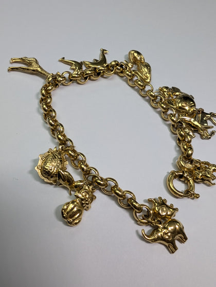 9CT GOLD CHARM BRACELET PRESTON STORE