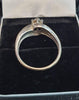 9ct White Gold and Diamond Ring - Size M