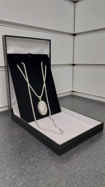 STERLING SILVER NECKLACE LOCKETT, WHEAT CHAIN,925 HALLMARKED **BRAND NEW**