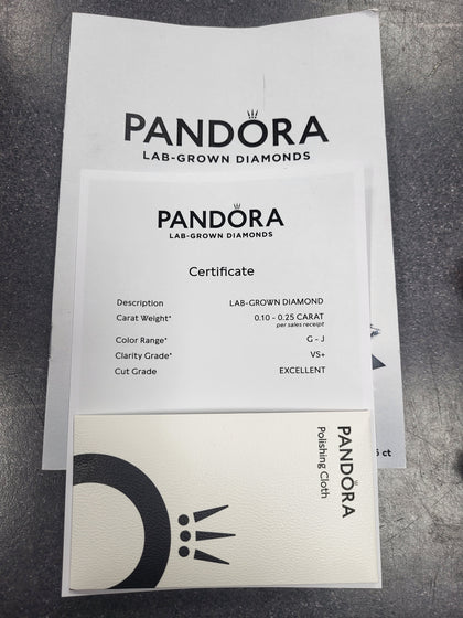 Pandora Infinite Sterling Silver Lab-grown Diamond Ring 0.25 ct - Size P (56)