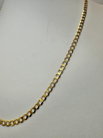 9ct yellow gold curb chain 20