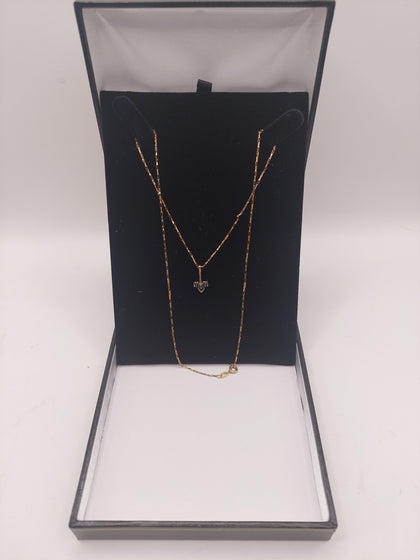9ct Hallmarked Yellow Gold Chain & Mum Pendant - 1.54g Weight, 18