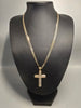 9ct Gold Necklace with Cross Pendant 375 16.9G 20'' in Length