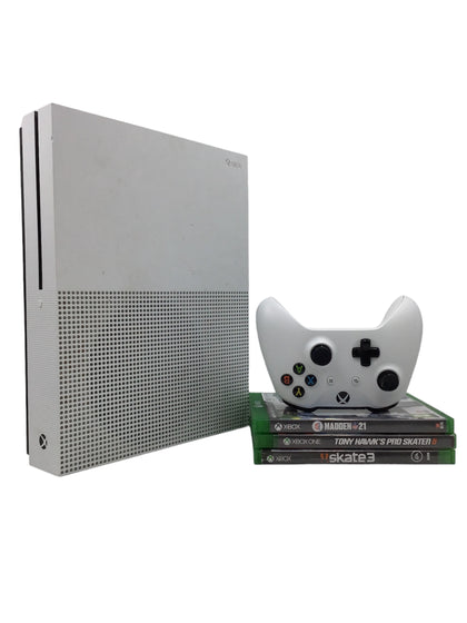 Xbox One S Console 500GB - White (Comes with 3 Games).