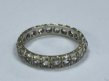 9CT GOLD CZ RING - SIZE Q