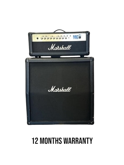 Marshall MG100HFX Head + Marshall MG412A Speaker Cabinet + Foot Switch