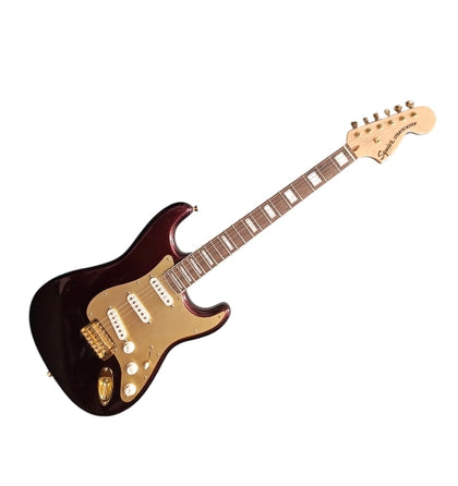 Squier 40th Anniversary Stratocaster Gold Edition, Ruby Red Metallic COLLECTION ONLY