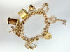 9ct yellow gold charm bracelet 7"