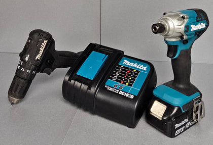 Makita DTD156Z 18V LXT Cordless Impact Driver + Makita DHP483 Combi Hammer Drill