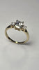 9ct Gold Ring with Clear Stones (CZ) Size M 1/2
