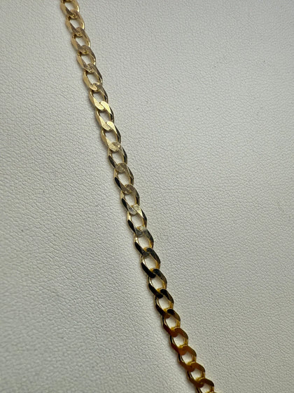 9ct yellow gold curb chain 24
