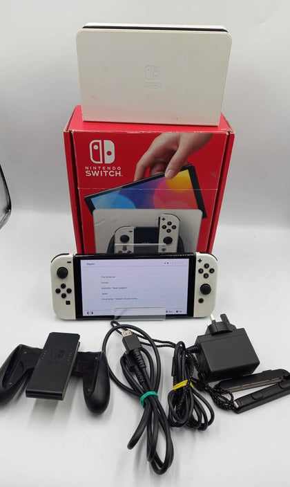 Switch Console, 64GB OLED + White Joy-Con Boxed