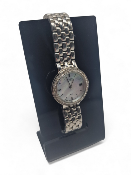 **Christmas Sale** Citizen Women’s Eco Drive Calendar Stone Bracelet Watch E011-S090814