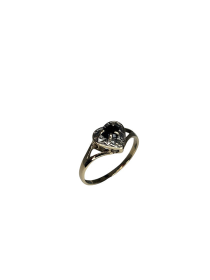 Yellow Gold Ring - 9ct - 1.5g - Size O - 'Love'