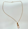 18ct rose gold chain with pendant 16"