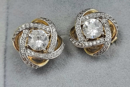 9ct Gold Cz Earrings