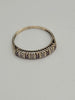 9ct Yellow Gold Ladies Ring With Alternating CZ Stones - 1.71 Grams - Size R