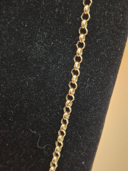9ct Yellow Gold Belcher Chain - 9.04G - 24 - Hallmarked