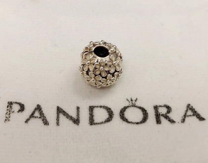 Pandora Darling Daisy Meadow Silver Enamel Flower Clip Charm  S925 ALE