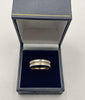 9ct Gold & platinum diamond ring - Size Q