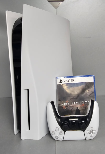 Sony Playstation 5 Disc Console, 825GB, White + Hell let Loose