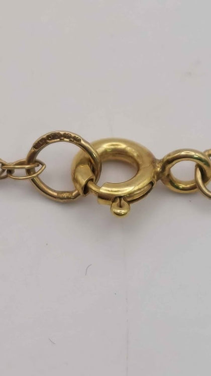 9ct Yellow good chain with heart shape pendant 3.3g Boxed 24