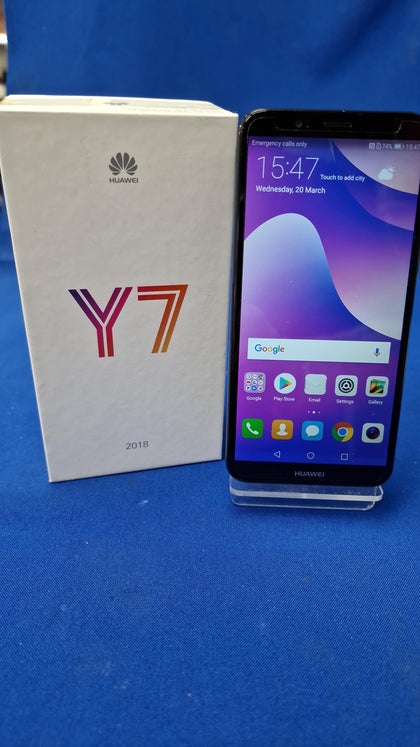 Huawei Y7 (2018) 16GB Black, Tesco Only COLLECTION ONLY.