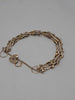 9ct Yellow Gold Gate-Like Bracelet With Heart Clasp - 6" Long - 5.81 Grams