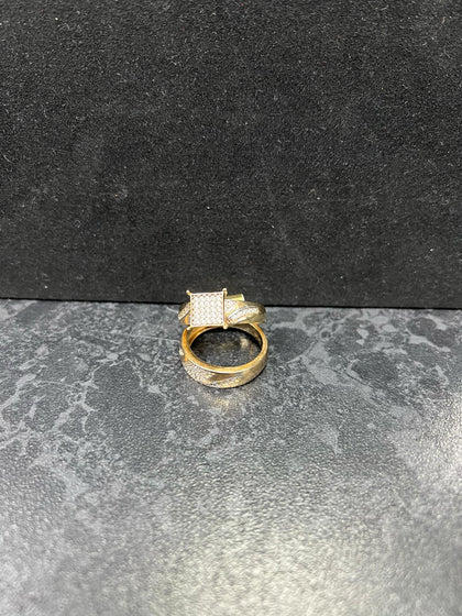 10ct Gold Ring Set (Size Q), 6.93g