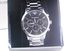 Emporio Armani Stainless Steel and Black Dial Gents Watch - AR11208 - Boxed
