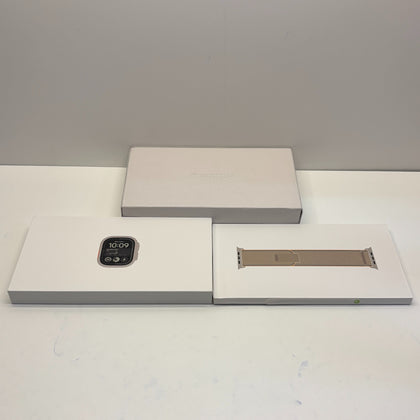 Apple Watch Ultra 4 49mm Natural Titanium Sand Trail Loop Model A3579 Sealed