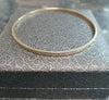 9ct Yellow Gold Narrow Bangle - 11.1g - hALLMARKED