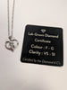 Silver Diamond Heart Pendant & Silver Necklace